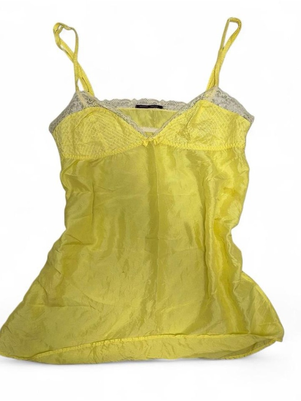 Yellow Lace-Trim Camisole